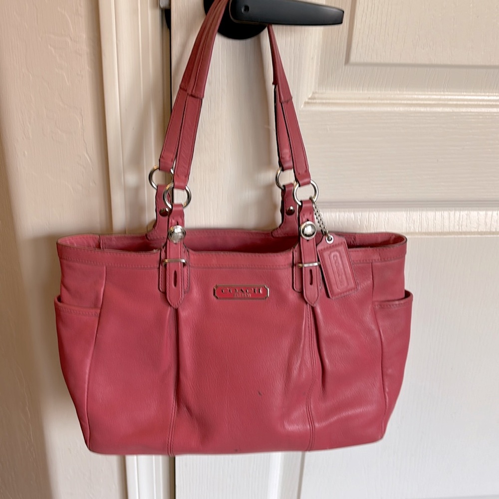 Coach pink medium size tote